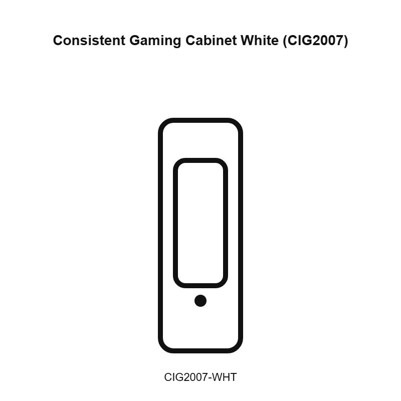 Consistent Gaming Cabinet White (CIG2007)