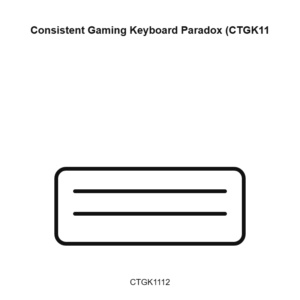 Consistent Gaming Keyboard Paradox (CTGK1112)