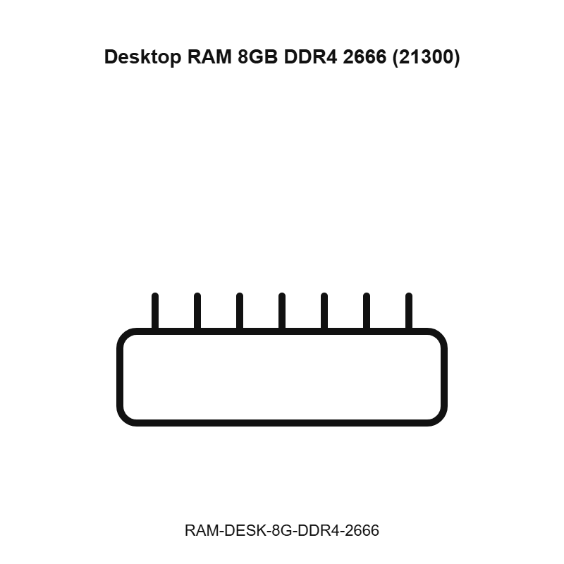 Desktop RAM 8GB DDR4 2666 (21300)