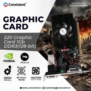 Consistent Graphics Card 1GB DDR3 (CTGT2201GD3)