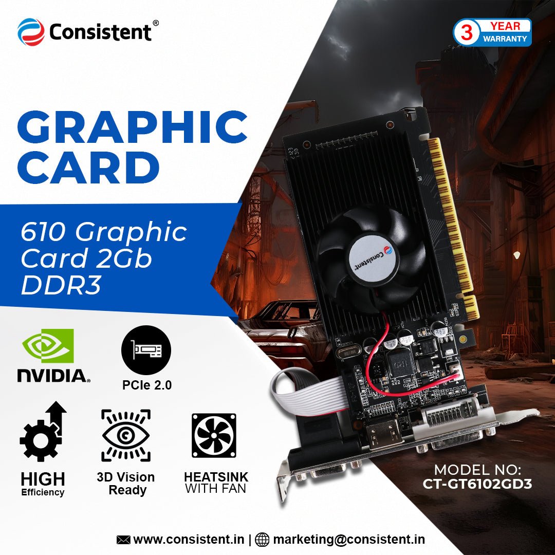 Consistent Graphics Card 2GB DDR3 (CTGT730T2GD3)