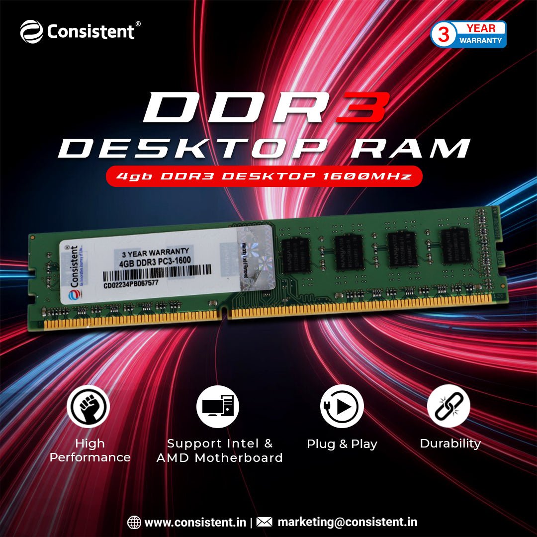 Laptop RAM 4GB DDR3 1600 (12800)
