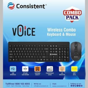 Consistent Voice Wireless Keyboard Mouse Combo (CMW401)