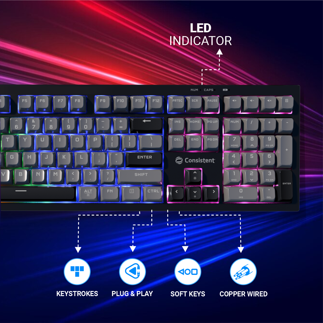 Consistent Wireless Gaming Keyboard Storm (CTGW1130) - Image 4