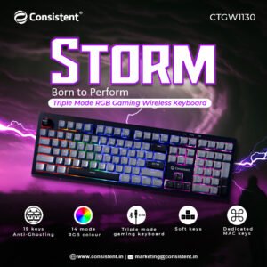 Consistent Wireless Gaming Keyboard Storm (CTGW1130)