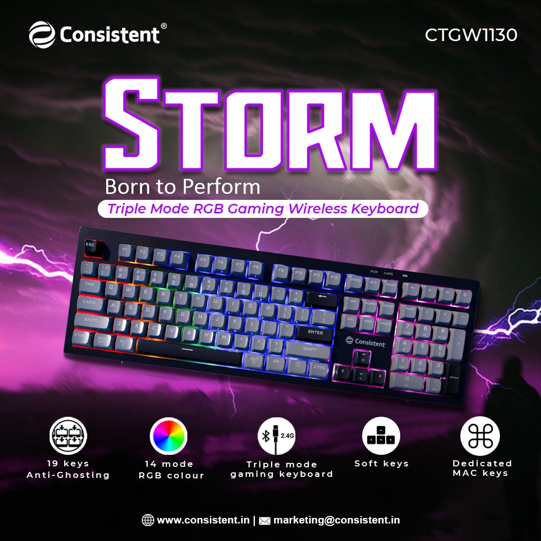 Consistent Wireless Gaming Keyboard Storm (CTGW1130)
