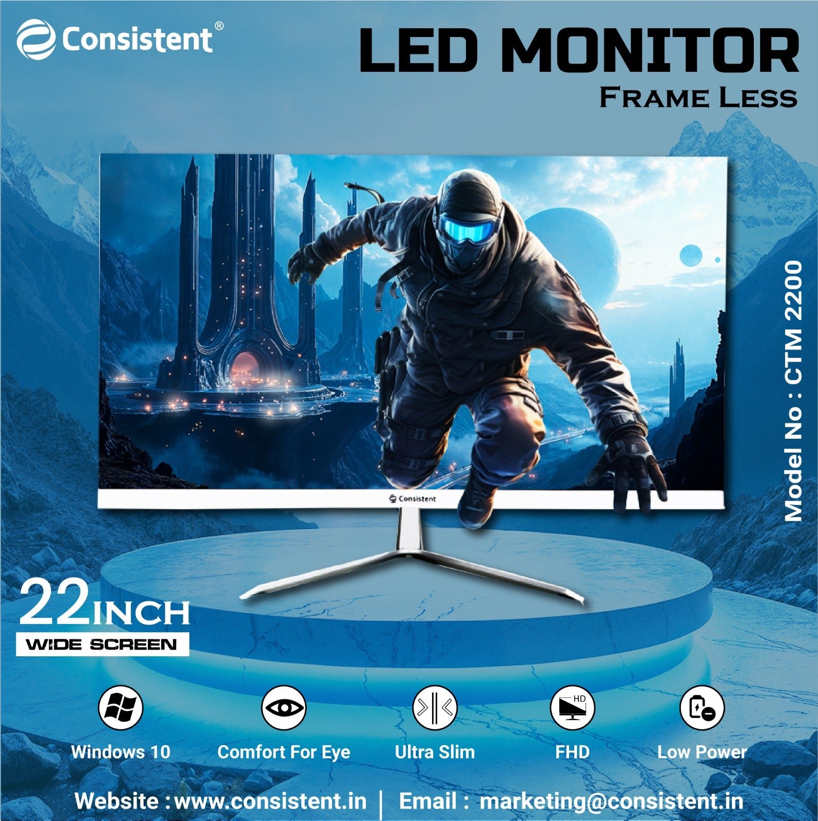 Consistent LED Monitor Frameless (CTM2400 series) - Image 5