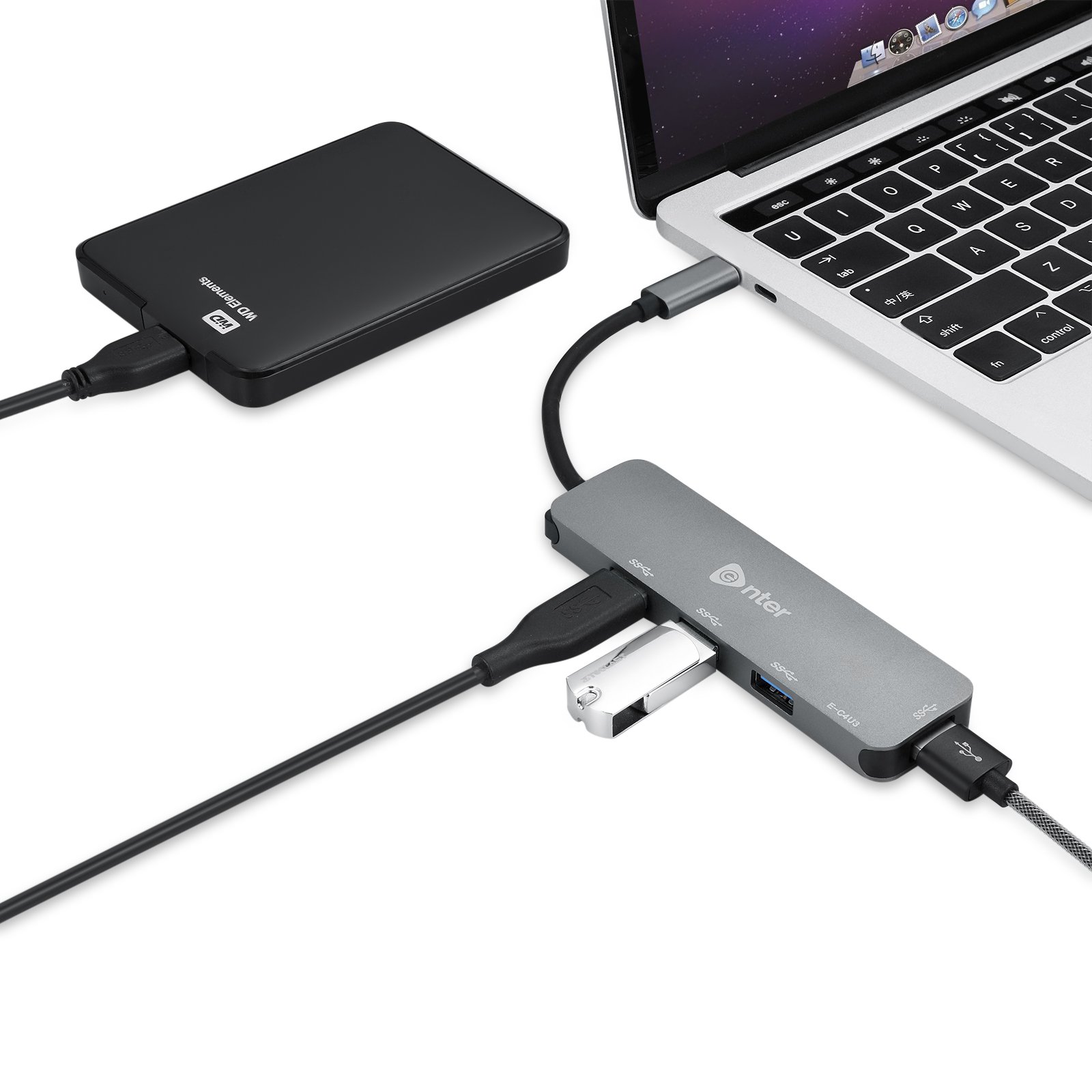 ENTER HUB TYPE C TO 4 PORT USB 3.0 C4U30 - Image 3