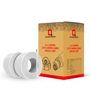 QUANTRON CCTV CABLE 3+1 GREEN 70 YARD