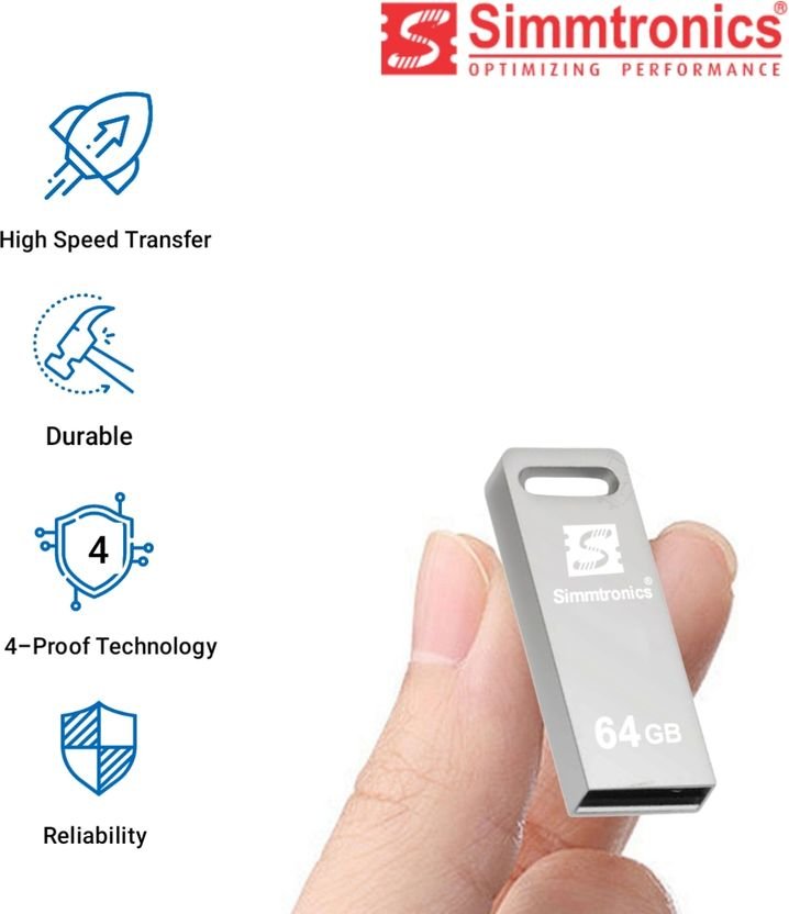 Simmtronics Pendrive USB 2.0 Plastic 64GB - Image 3