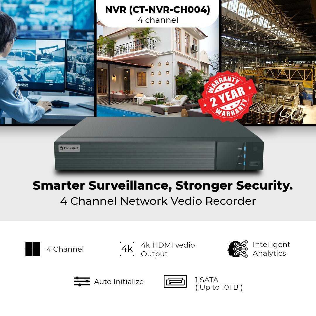 Consistent NVR 4 Channel (CT-NVR-CH004) - Image 2