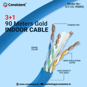 Consistent CCTV Cable 3+1 90m (CT-CC-90MG)