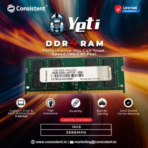 Consistent Laptop RAM 16GB DDR4 2666 (21300)