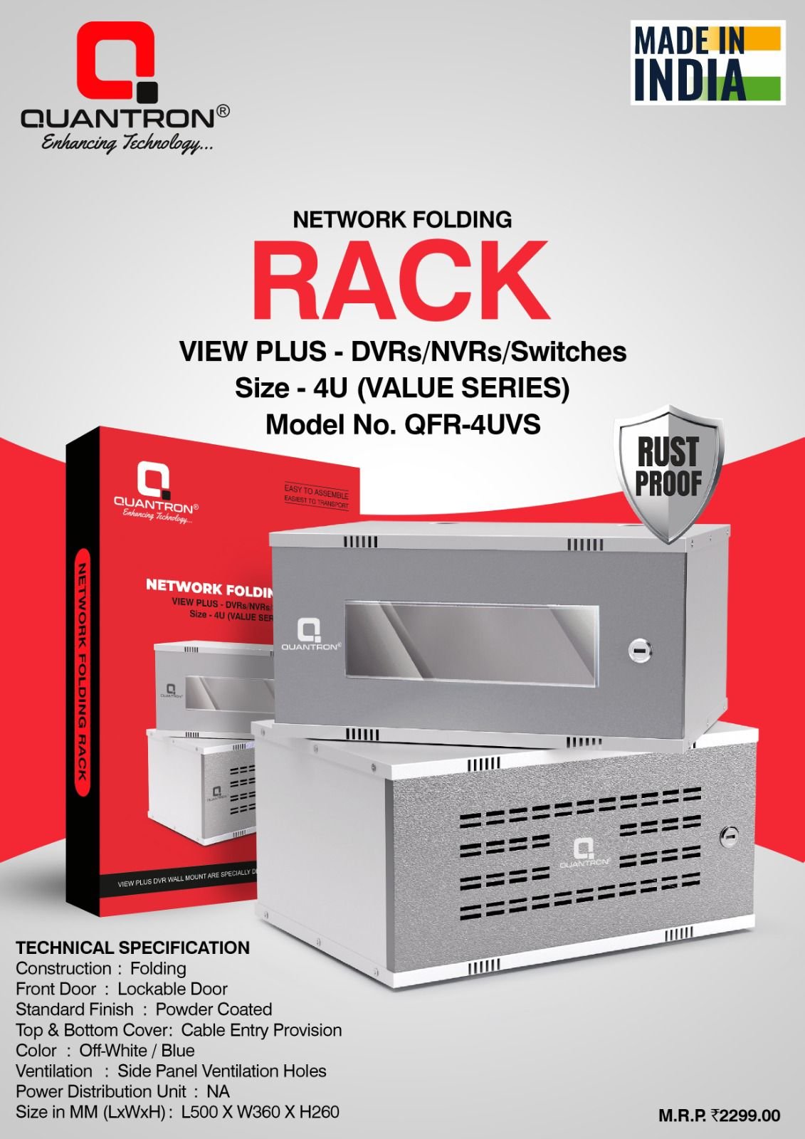 QUANTRON FOLDABLE RACK QFR 4UVS