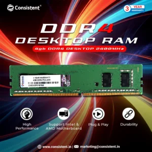 Consistent Desktop RAM 4GB DDR4 2666 (21300)