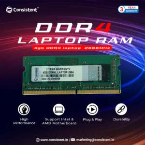 Consistent Laptop RAM 4GB DDR4 2666 (21300)