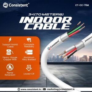 Consistent CCTV Cable 3+1 70m (CT-CC-70M-S)