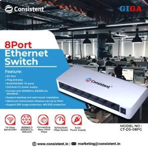 Consistent Desktop Switch 8 Port (CT-DS-08PN)