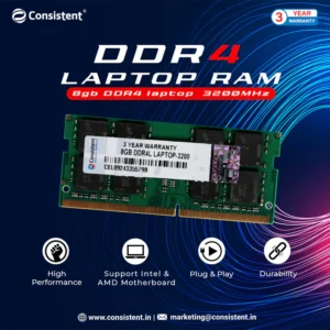 Consistent Laptop RAM 8GB DDR4 2666 (21300)