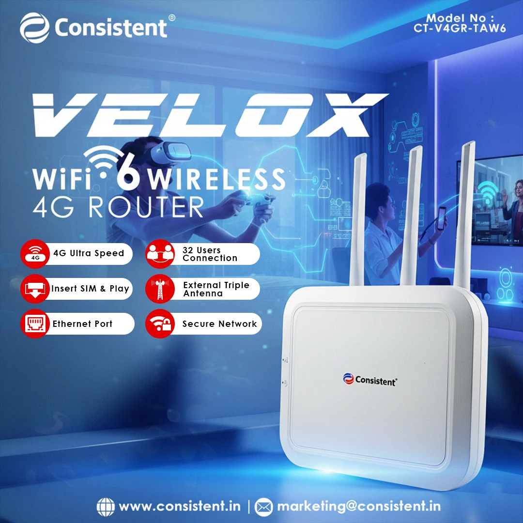 Consistent 4G WiFi Router Velox (CT-V4GR-TAW6)