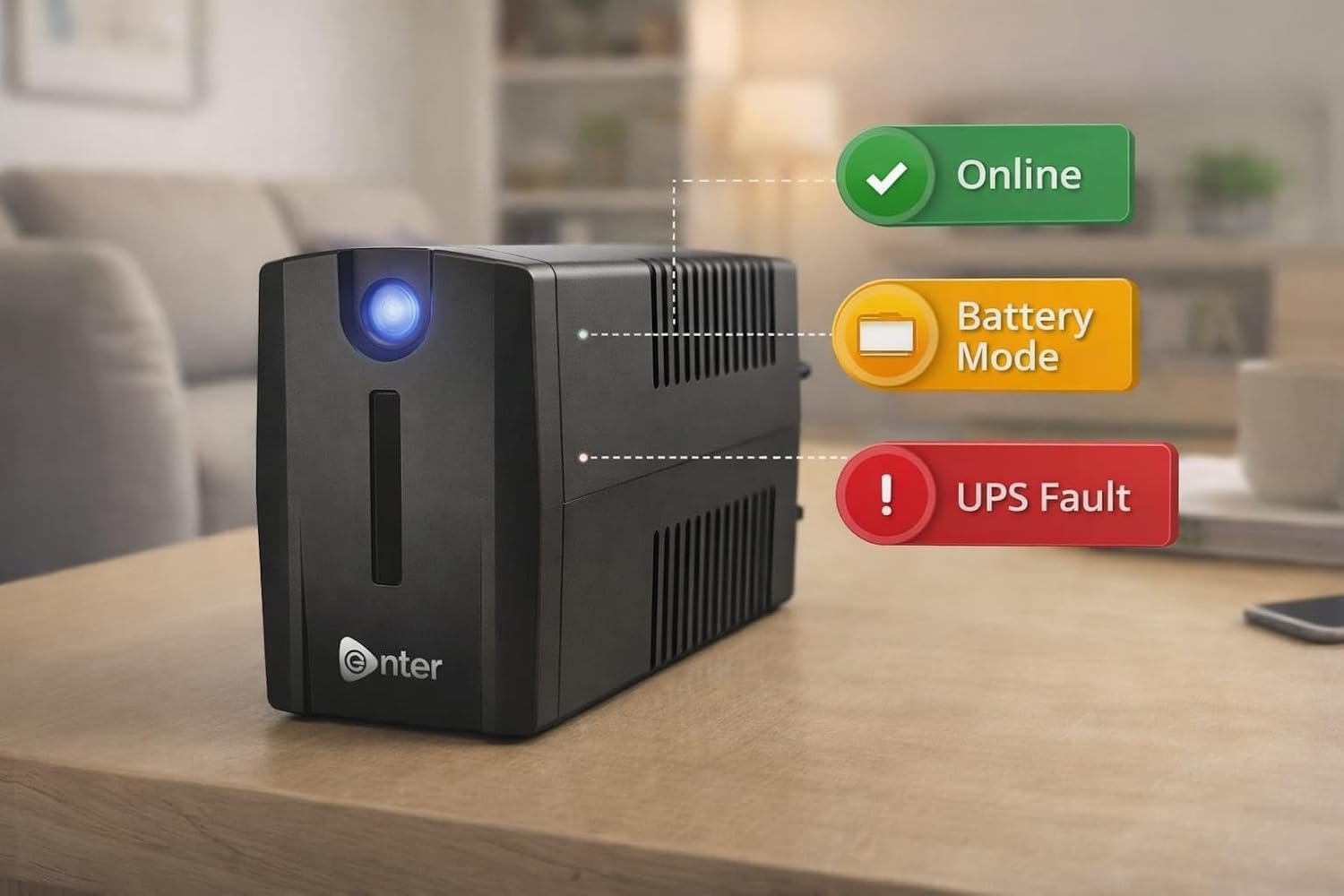 ENTER UPS E-U740 LINE INTERACTIVE - Image 2